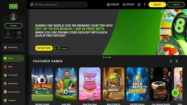 888 Casino casino screenshot